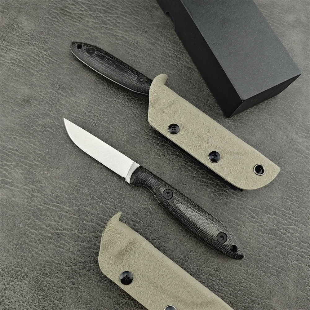 Edc Carry For Men - 고경도, 내마모성, 고정식 칼날, 린넨 손잡이,