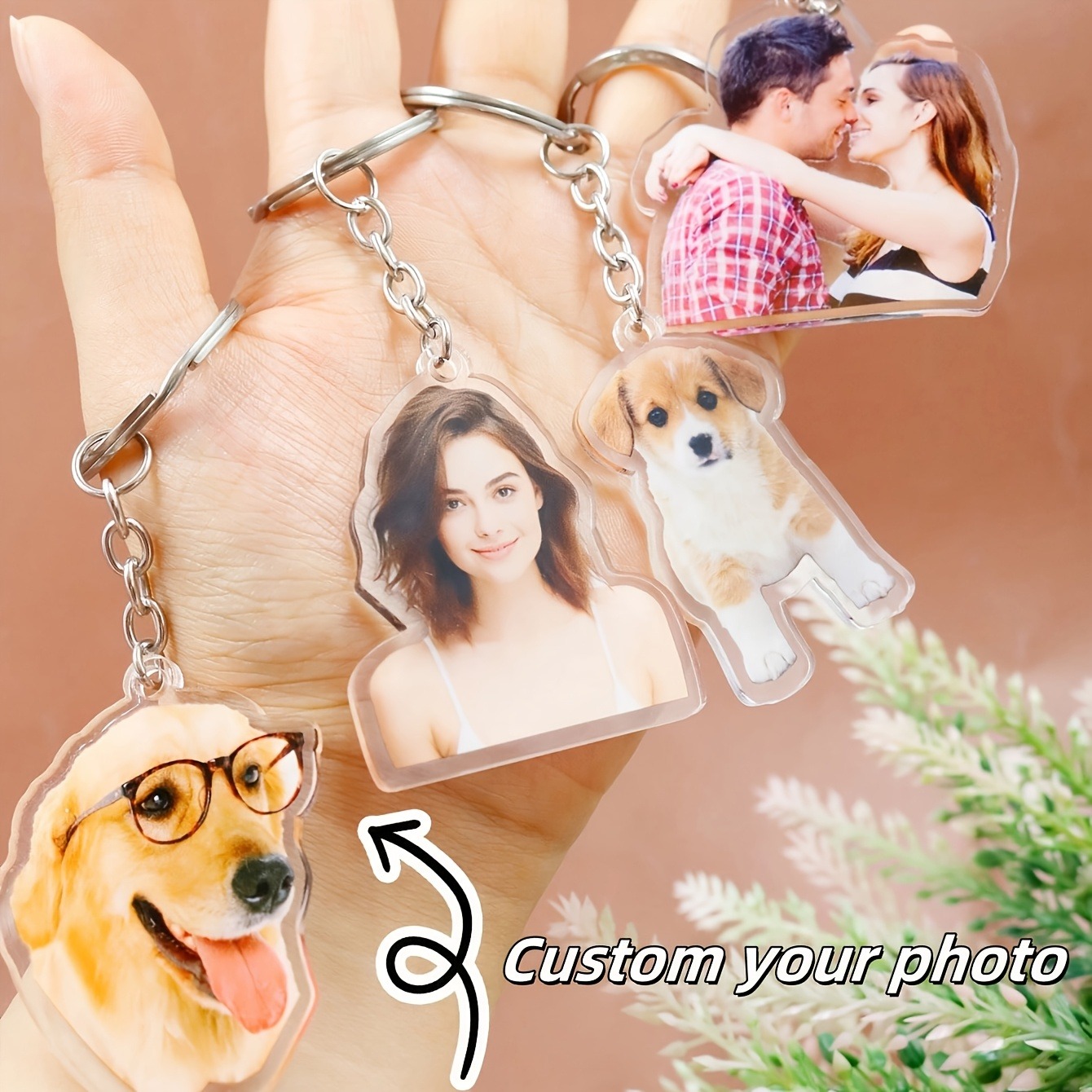 Carabiner Keychain - 맞춤형 사진 아크릴 키체인 - 사진