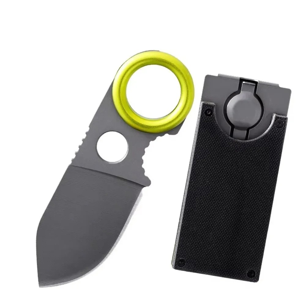 Edc Pocket Carry Fixed Blade - 미니 EDC 링형 고정날 나이프 스테인리스