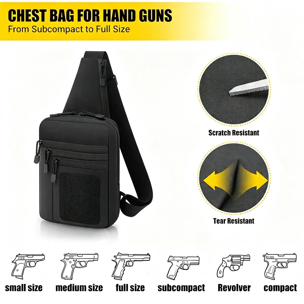 숨김 휴대용 가슴총 가방 권총 보관 가방 전술 슬링 숄 - Edc Carry Pistols 리뷰 및 가격