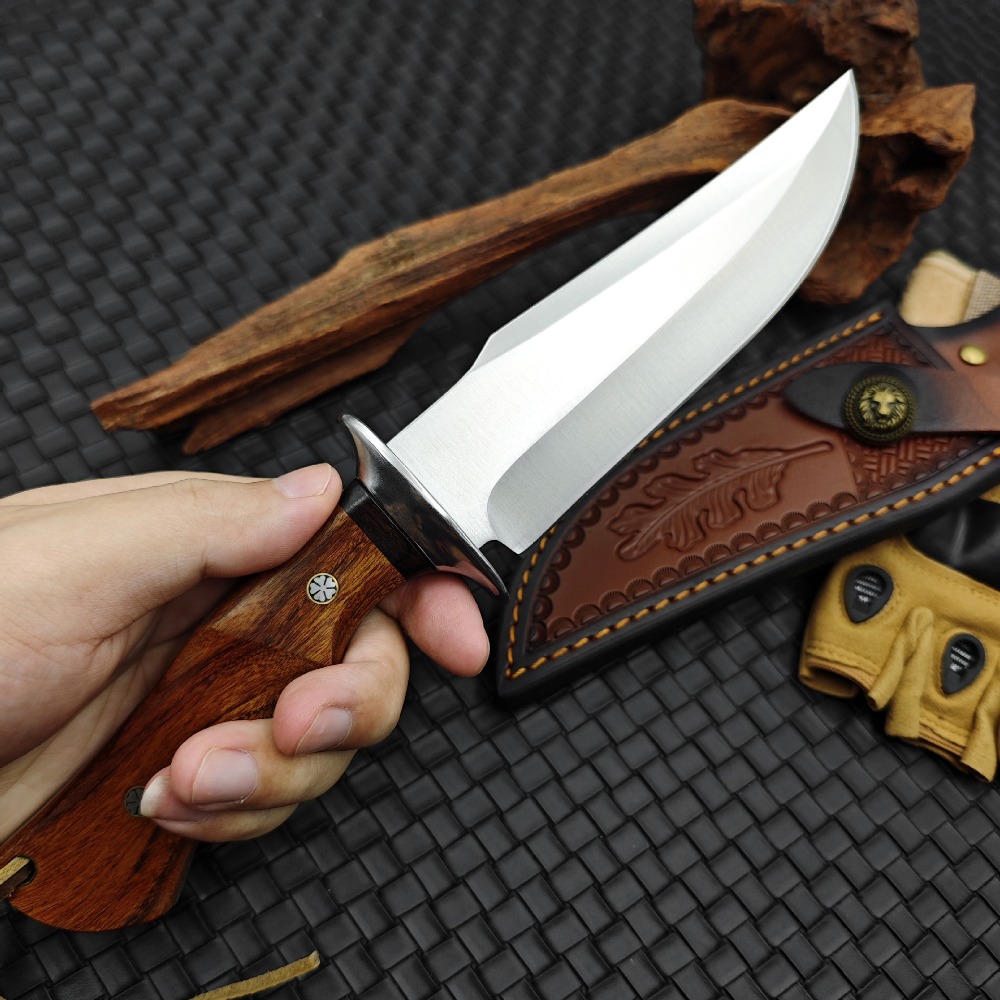 헤비듀티 고경도 9CR18MOV 레드 페어 우드 핸들  - Edc Pocket Carry Fixed Blade 리뷰 및 가격