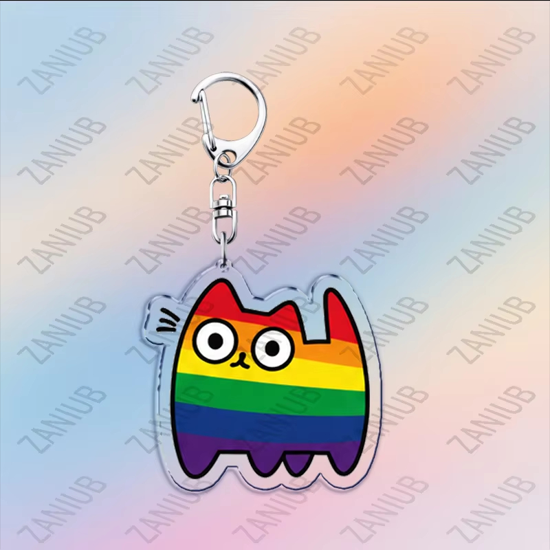 고양이 LGBT 레인보우 사랑 열쇠고리 액세서리 가방  - Carabiner Keychain 리뷰 및 가격