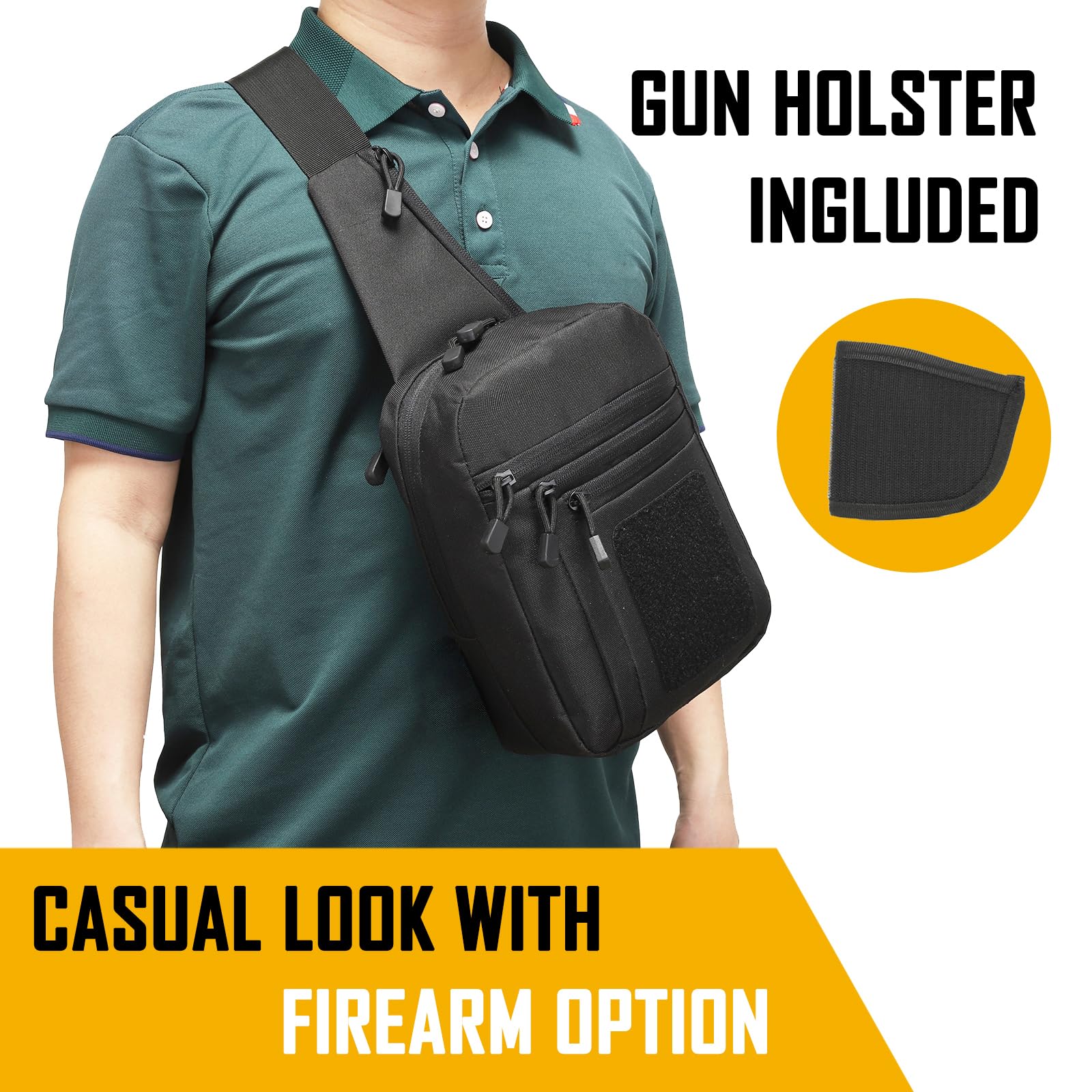 남성용 은닉 휴대 크로스바디 백, CCW 슬링 백 ED - Edc Concealed Carry 리뷰 및 가격